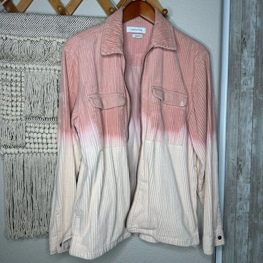 Urban Outfitters Pink Ombre Corduroy Jacket